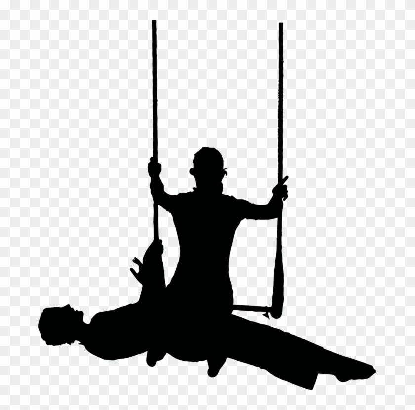 Circus Silhouette Painting Street Art - Circus Artist Silhouette Png Clipart