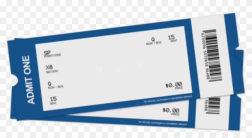 Blank Ticket Clipart - Concert Tickets - Png Download