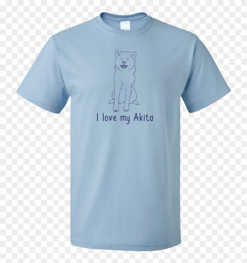 Standard Light Blue I Love My Akita - Pink Tshirts Clipart #3619034