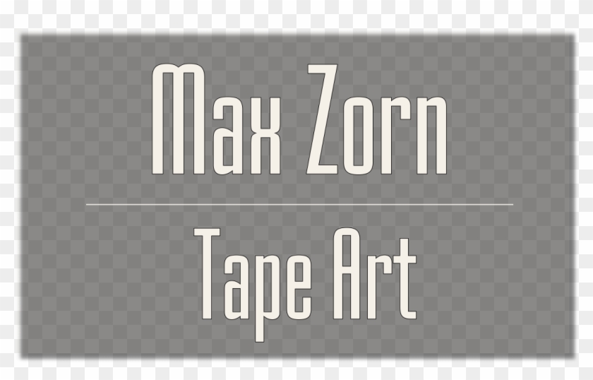 Tape Art, By Max Zorn, A Street Artist From Amsterdam, - Calligraphy Clipart