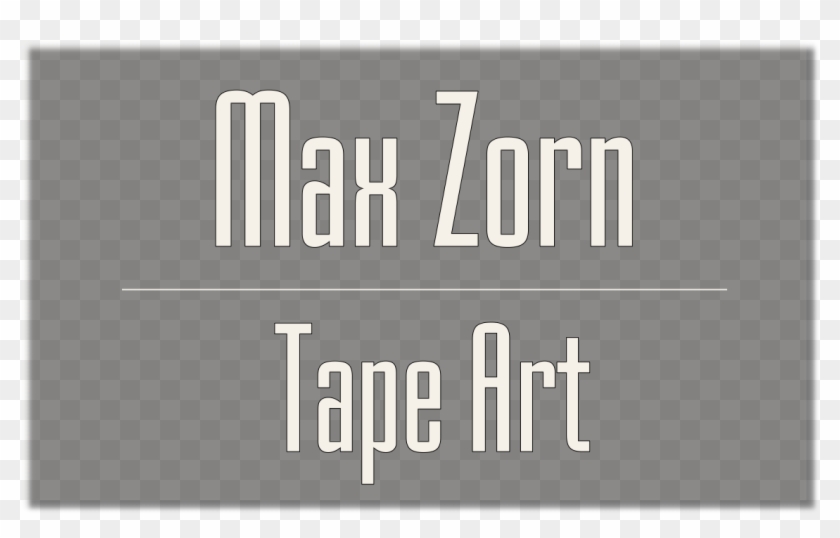 Tape Art, By Max Zorn, A Street Artist From Amsterdam, - Calligraphy Clipart #3619365