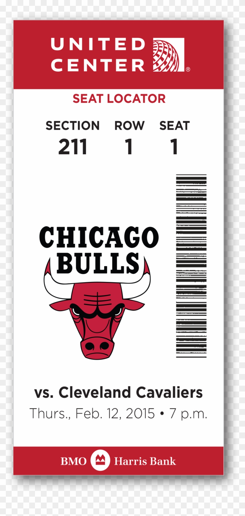 Tickets To Bulls Game - Chicago Bulls Ticket Clipart #3619366