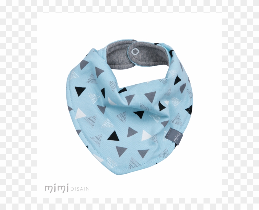 Mimi Baby Bib Blue Grey Triangle - Scarf Clipart