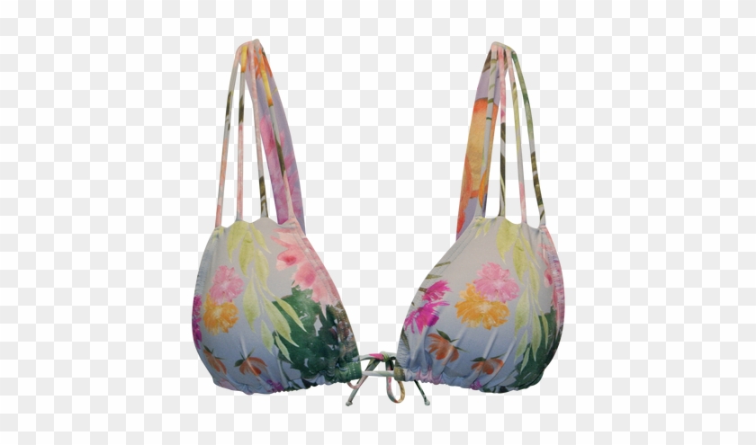 Mar Azul Orange Blossom & Grey Triangle Top - Brassiere Clipart