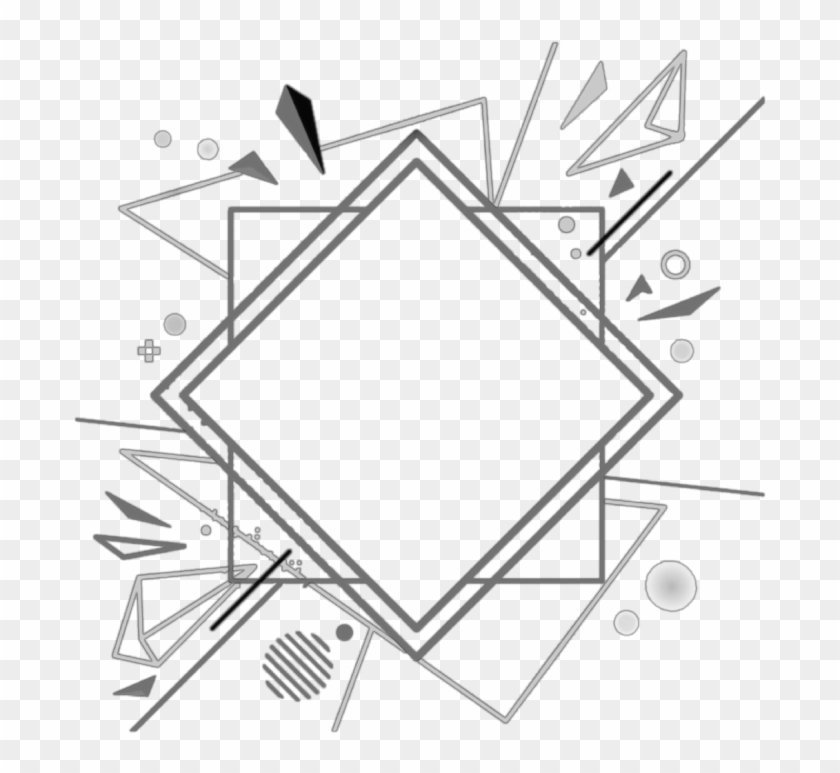 #geometric #kpop #grey #triangle #black #white #mq - Png Grey Geometric Clipart