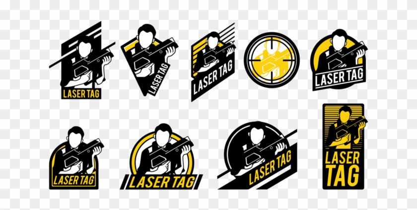 Laser Tag Vector Labels - Laser Tag Vector Clipart