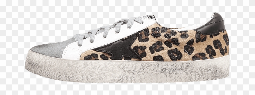 Wholesale Leopard Print Star Color Block Skate Shoes - Slip-on Shoe Clipart