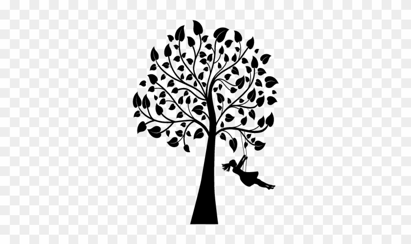 Tree Swing Pictures - Tree Trunk With Leaves Clipart