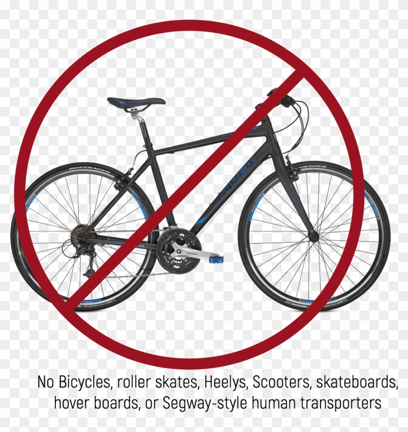 No Bicycles, Roller Skates, Heelys, Scooters, Skateboards, - Trek 7.3 Fx 2009 Blue Clipart