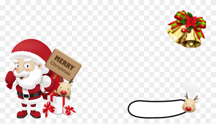 Vector Santa Merry Christmas - Cartoon Clipart