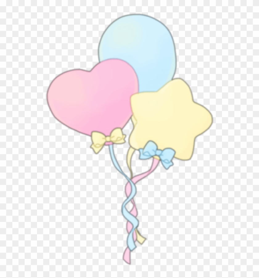 #kawaii #balloon #balloons #pastel - Heart Clipart #3620664