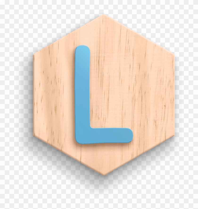 Letra L Favo - Plywood Clipart