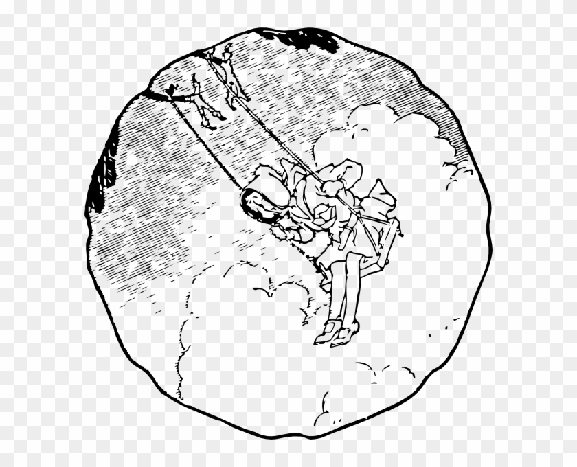 Lukisan Anak Bermain Ayunan Clipart #3621102