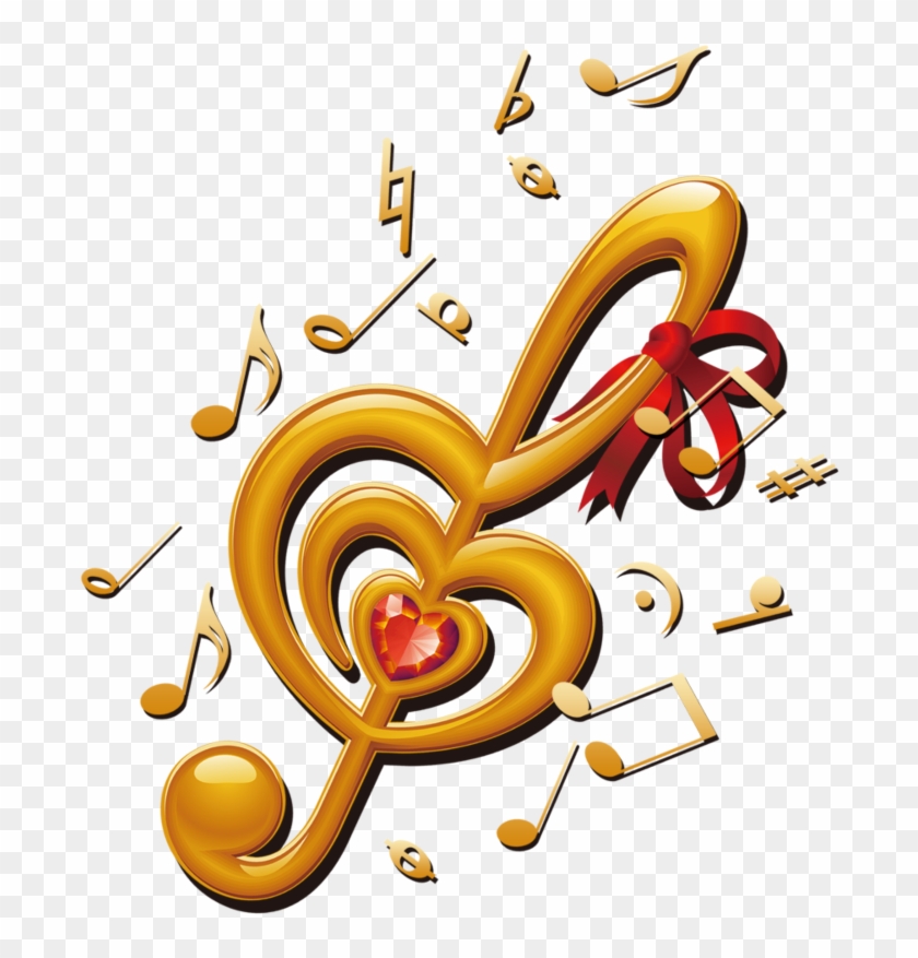 #mq #gold #music #notes #note #bow - Music Clipart #3621322