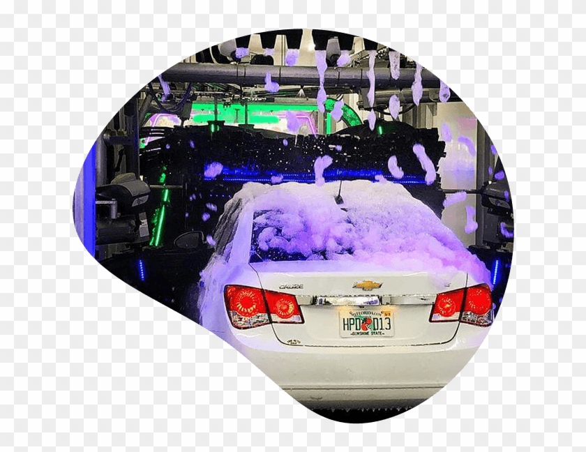 Car Going Through Wash Tunnel With Soap Suds - Chevrolet Ss Clipart