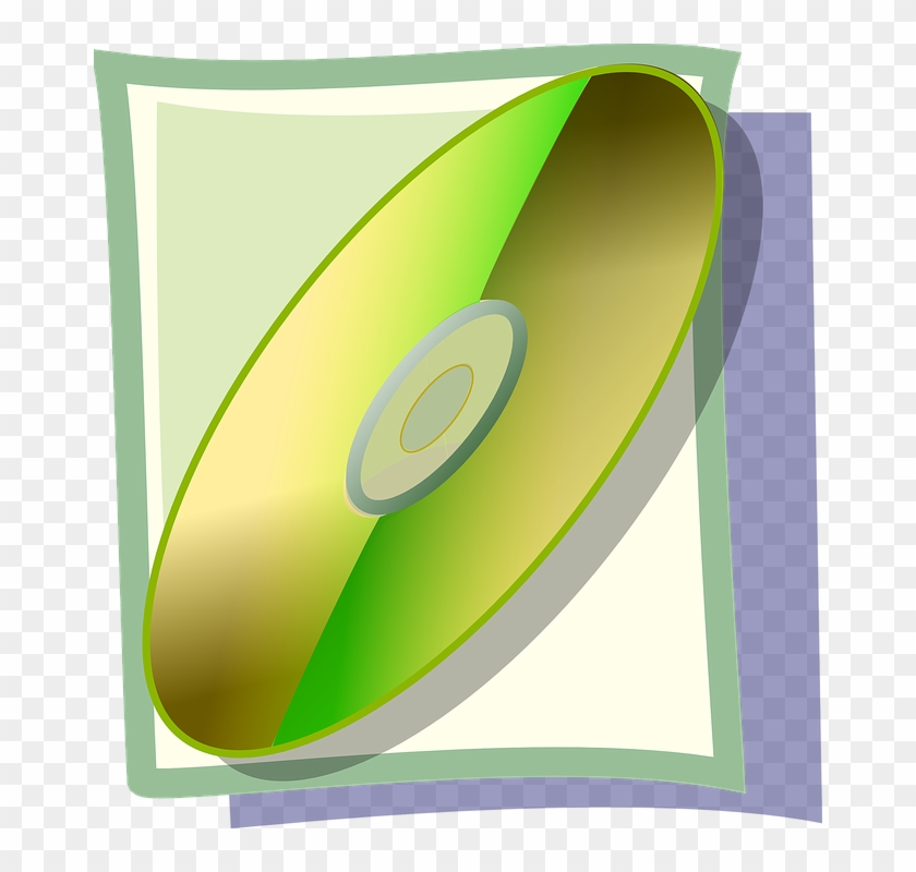Compact Disc Cd Gold Green Dvd Disk Data Storage - Imagenes Prediseñadas Cd Clipart #3621734