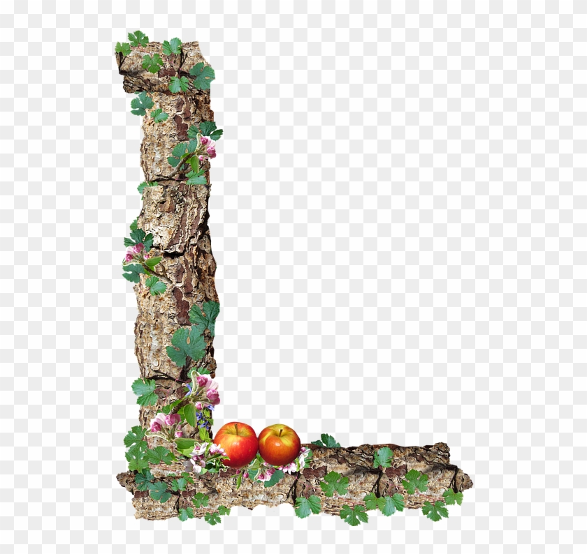 Alfabeto, Letra, L, Rústico, Madeira - Food Letter L Png Clipart #3621900