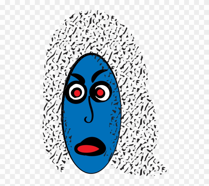 藍 色 臉 Clipart