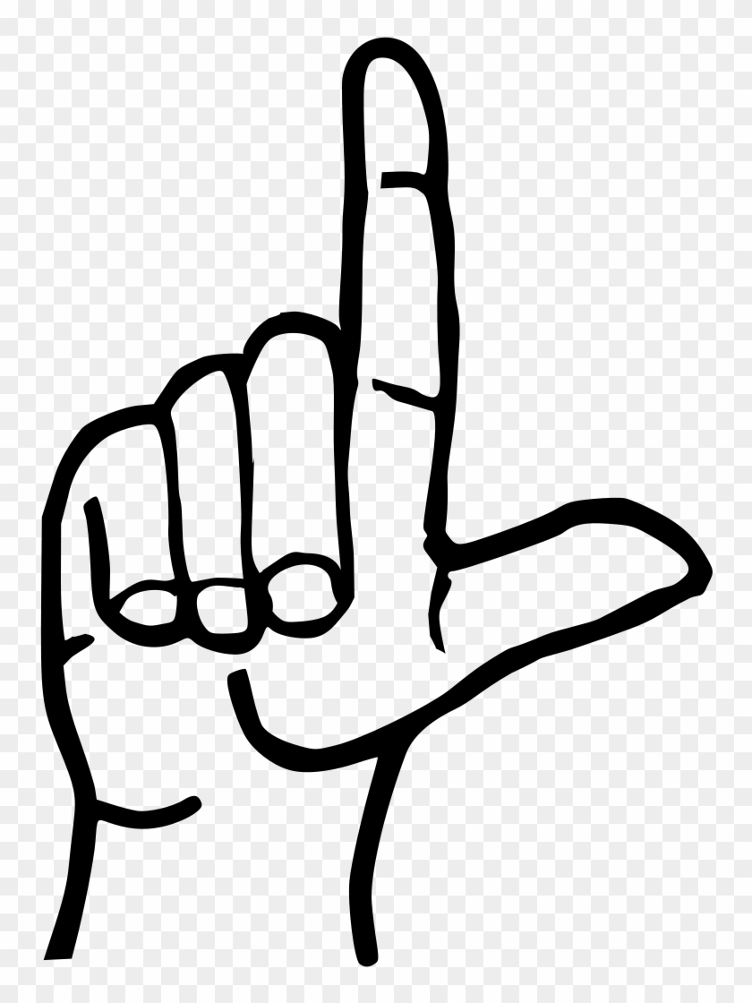La Letra L En El Alfabeto Manual - Sign Language For L Clipart #3622112