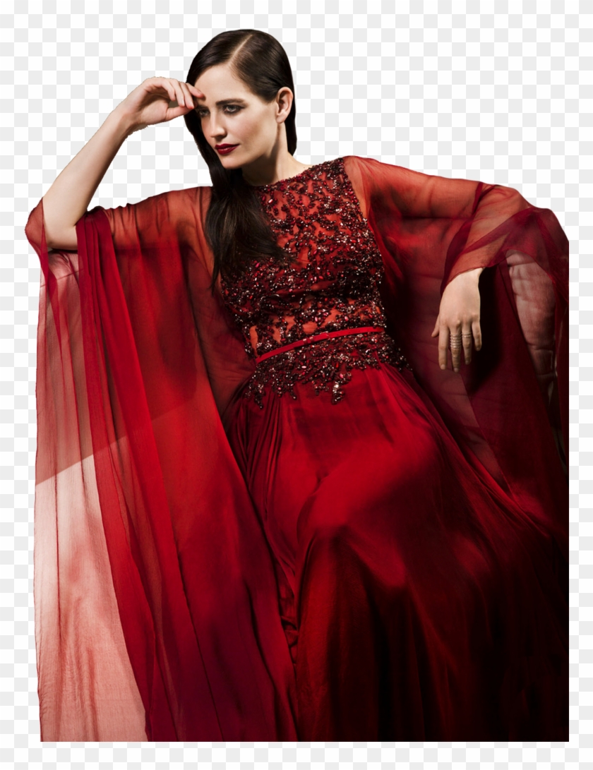 Eva Green Png - Eva Green Vestido Rojo Clipart #3622448