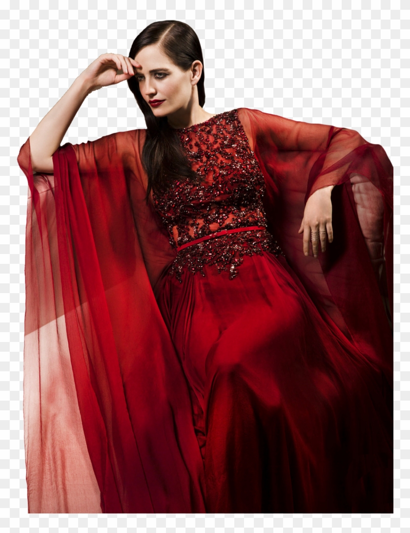 Eva Green Png - Eva Green Vestido Rojo Clipart