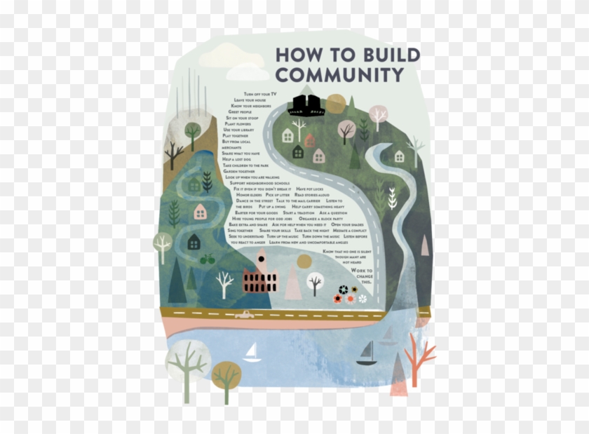 How To Build Community - Cartoon Clipart