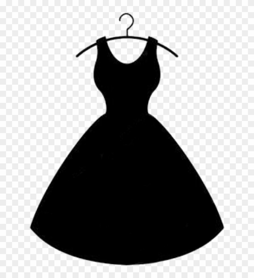Vestido Sticker - Black Cartoon Dress Clipart