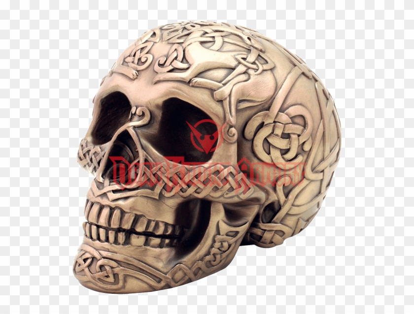 Bronze Celtic Skull - Skull Clipart