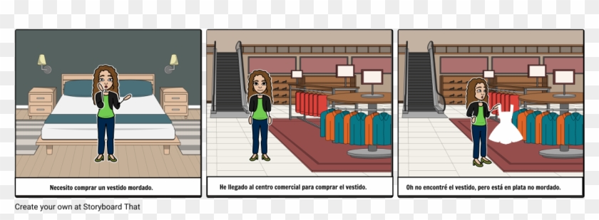Necesito Comprar Un Vestido Mordado - Cartoon Clipart