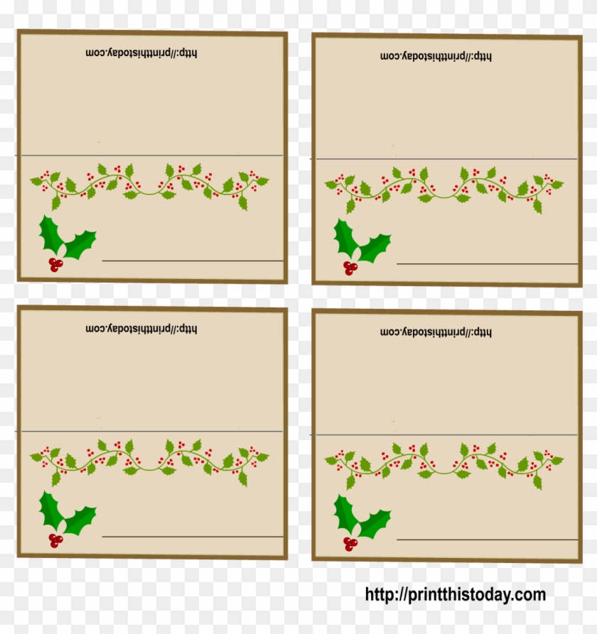 Free Printable Christmas Place Cards - Printable Christmas Card Names Clipart