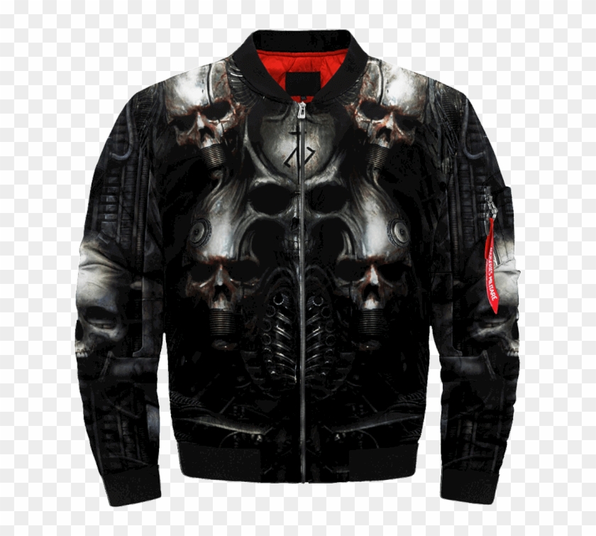 Com Metal Skull Over Print Jacket %tag - Jacket Clipart