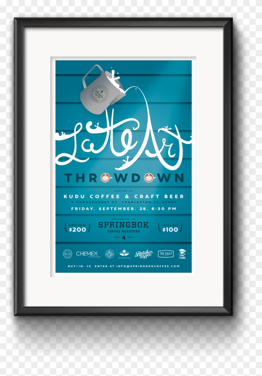 Latte Art Throwdown Poster - Graphic Design Clipart #3623535
