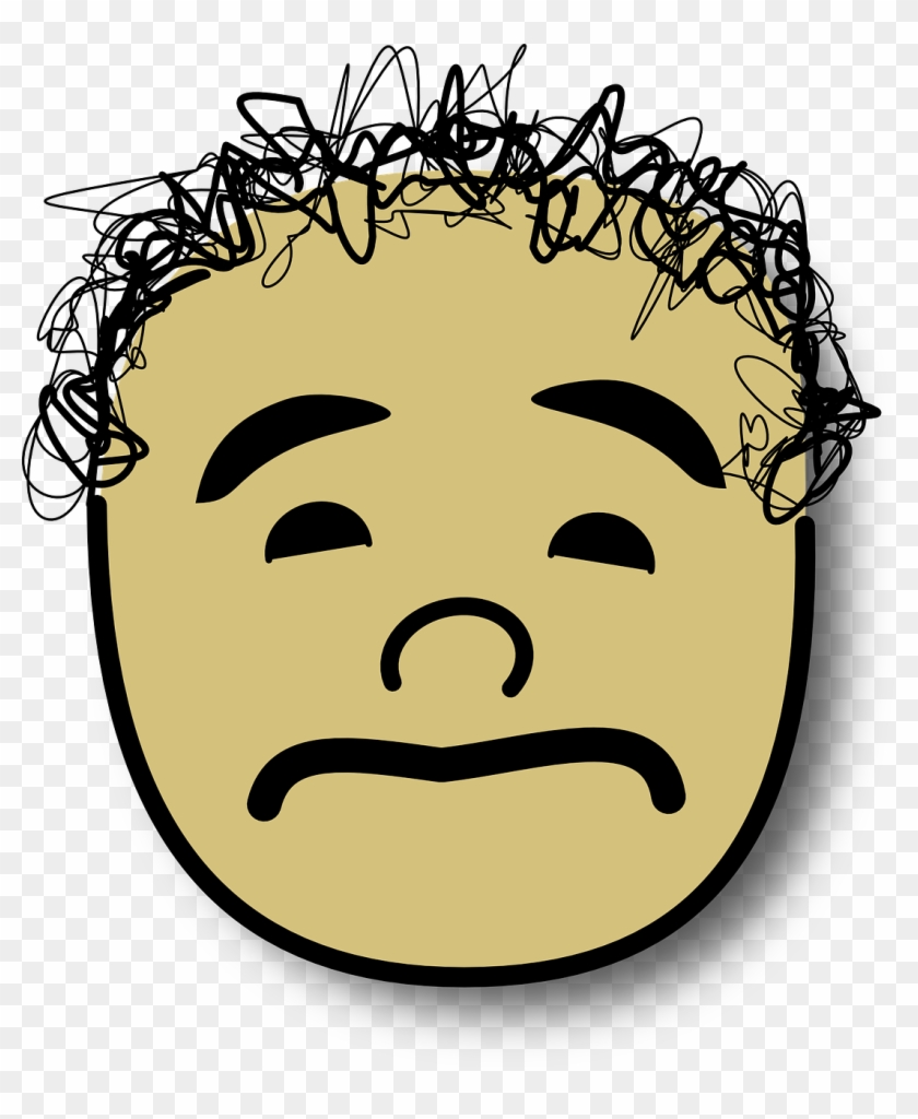 Ale Triste - Curly Hairs Boys Cartoon Clipart