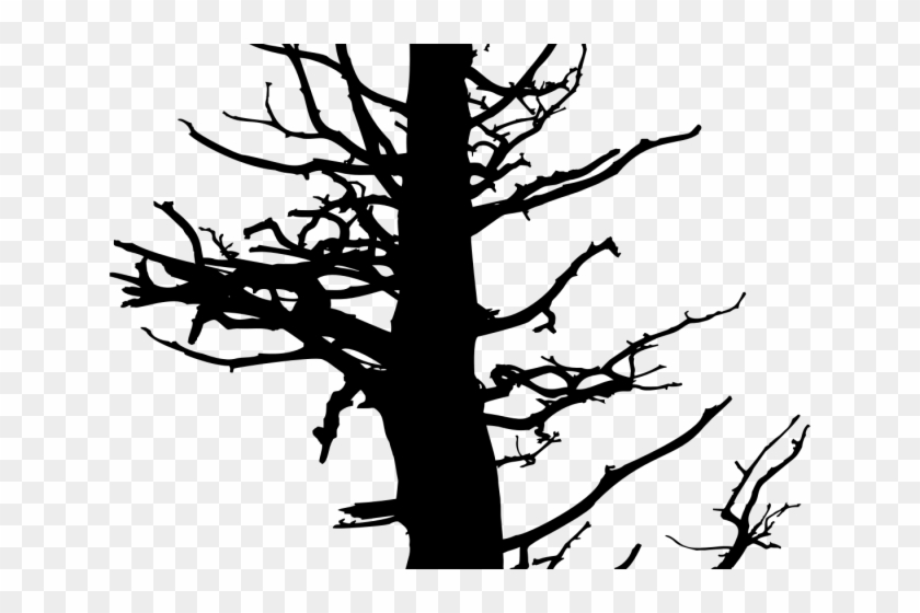 Trunk Clipart Dry Tree - Dead Tree Silhouette Png Transparent Png