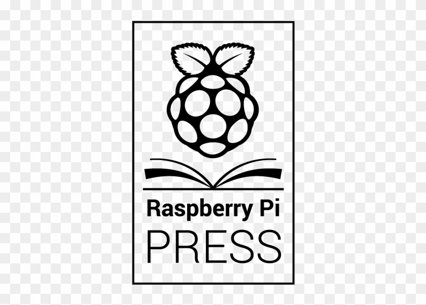 Raspberry Pi Press Mark Black Box - Raspberry Pi Logo Black And White Clipart #3624699
