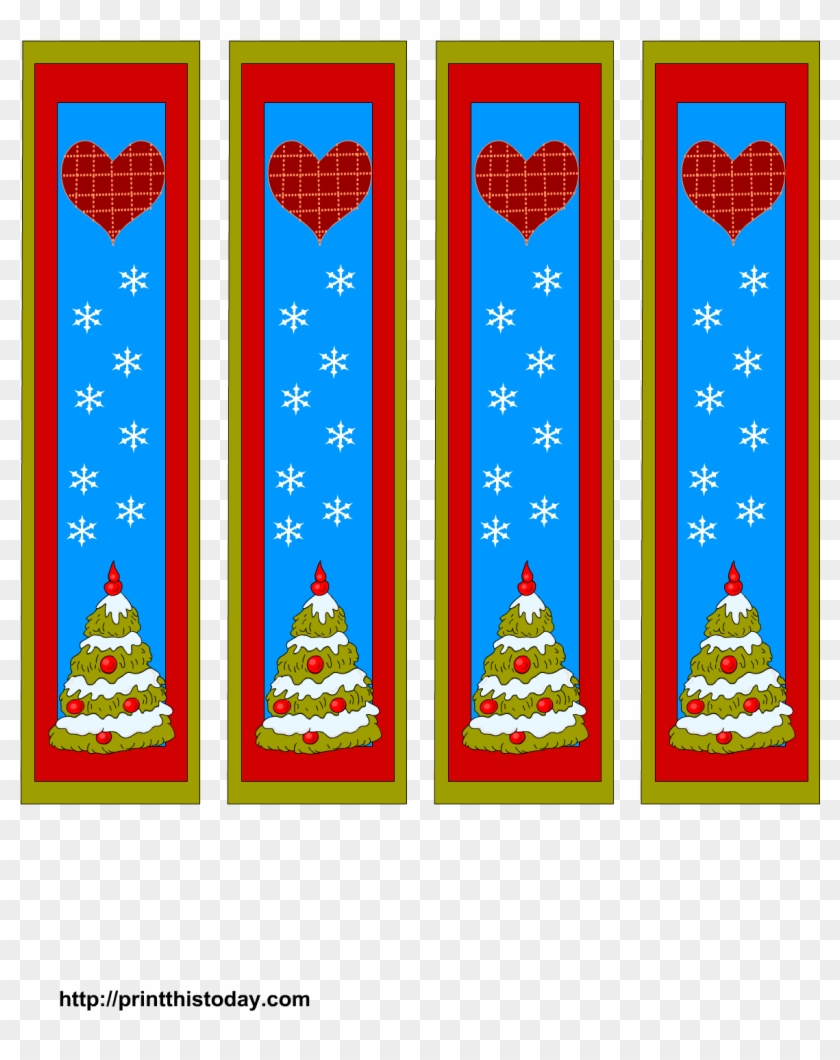 Christmas Tree Bookmarks - Christmas Read Bookmarks Free Clipart #3624890