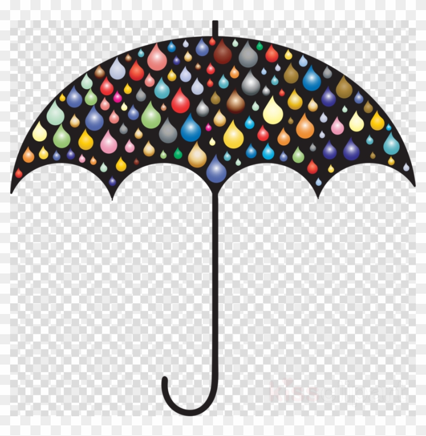 Raindrops Clipart Clip Art - Free Umbrella Silhouette Clip Art - Png Download #3625093