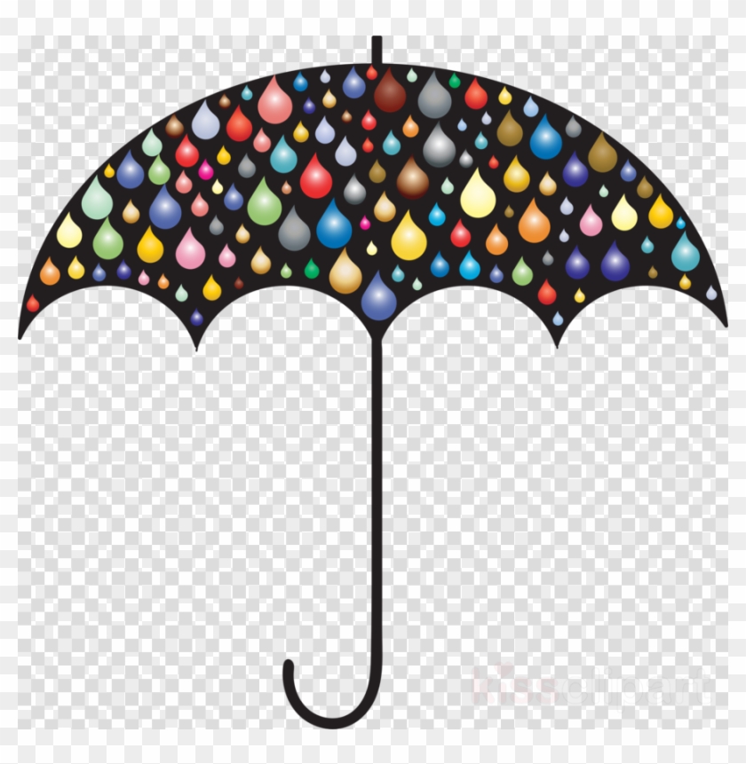 Raindrops Clipart Clip Art - Free Umbrella Silhouette Clip Art - Png Download
