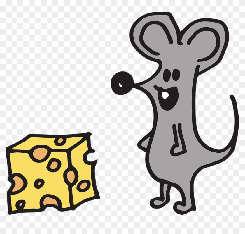Mouse Cheerful Cheese Funny Cute Fun Symbolic Clipart