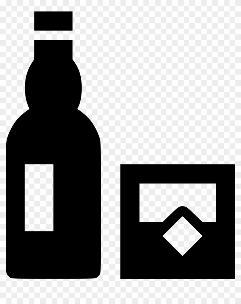 Whisky Bottle And Glass Comments - Whisky Icon Clipart