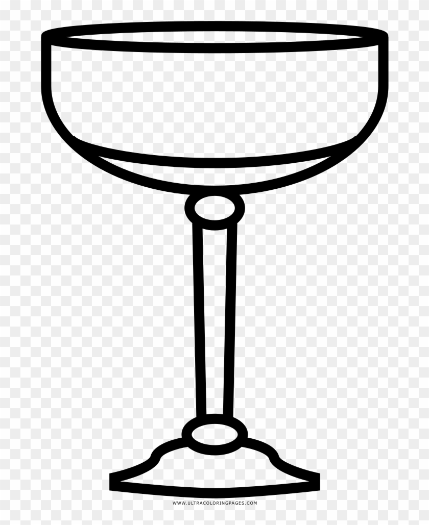 Margarita Glass Coloring Page Clipart #3625835