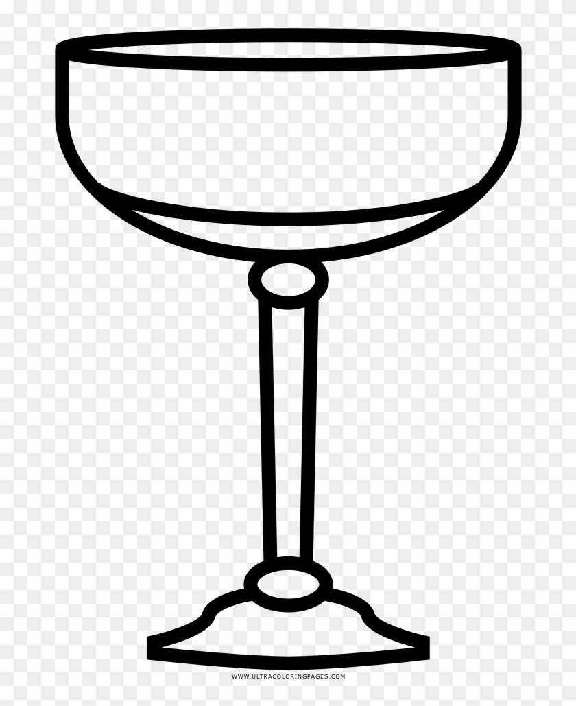 Margarita Glass Coloring Page Clipart