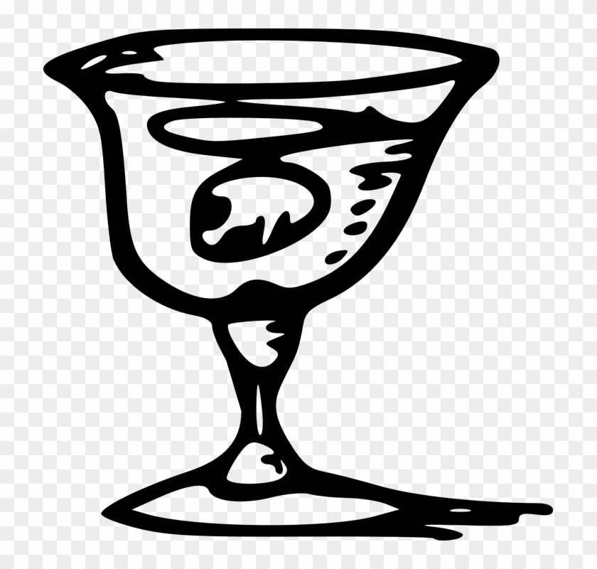 Martini Glass Goblet Wine Alcohol Party Beverage - Wine Glass Clip Art - Png Download