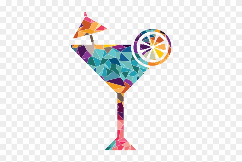 Colorful Martini And Vector - Logo Cocktail Lounge Bar Clipart
