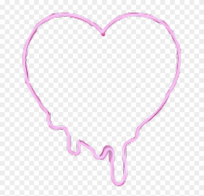 #heart #pink #glow #love #slime #drip #purple#freetoedit - Pink Glowing Heart Png Clipart #3626453