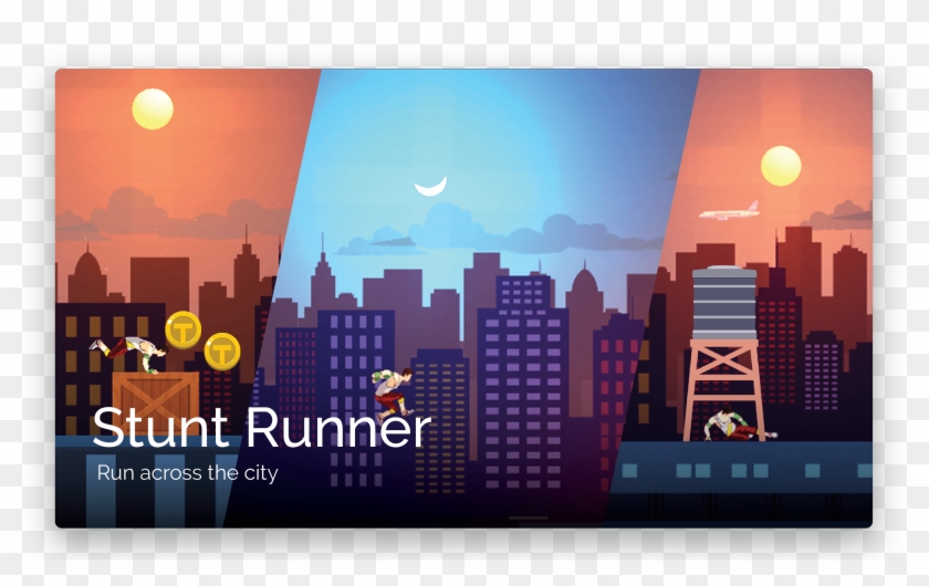Stunt Runner Is A Fun Side Scrolling Roof Runner For - Metropolitan Area Clipart #3626772