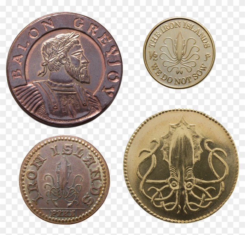 House Greyjoy Set Of Four Coins - Game Of Thrones Coins Clipart #3626881