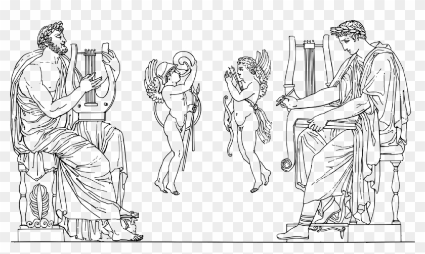 Ancient Greek Music Angel Angels Art Boy Greece - Music Angel Png Clipart #3627283