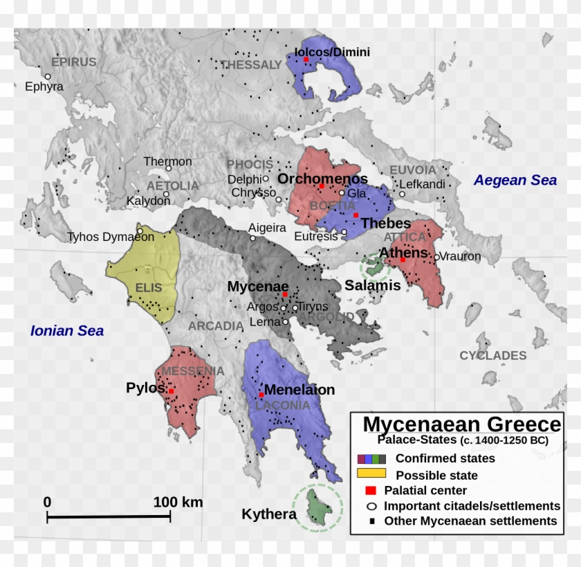 Mycenae Map Of Ancient Greece Clipart #3627321