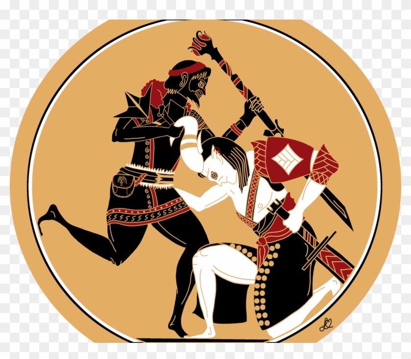 Fanworkshawke Against The Arishok In The Style Of Ancient - Hawke Vs Arishok Clipart